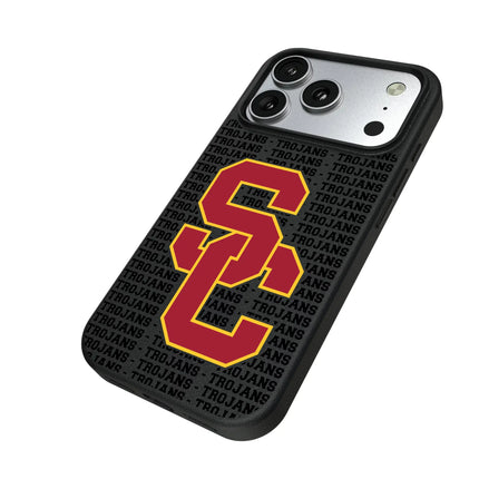 University of Southern California Trojans Text Backdrop MagSafe Compatible Phone Case for Apple iPhone