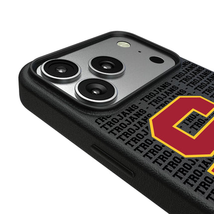 University of Southern California Trojans Text Backdrop MagSafe Compatible Phone Case for Apple iPhone