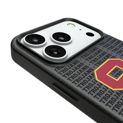 University of Southern California Trojans Text Backdrop MagSafe Compatible Phone Case for Apple iPhone