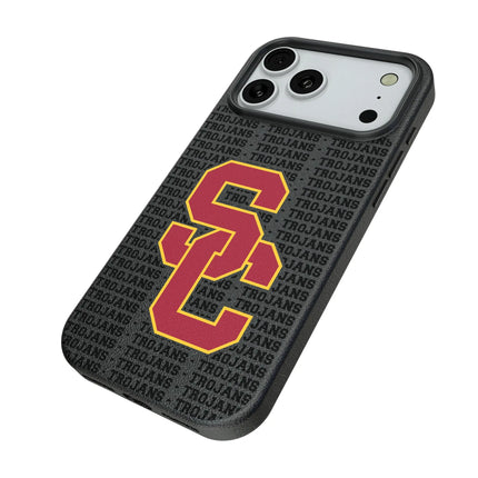 University of Southern California Trojans Text Backdrop MagSafe Compatible Phone Case for Apple iPhone