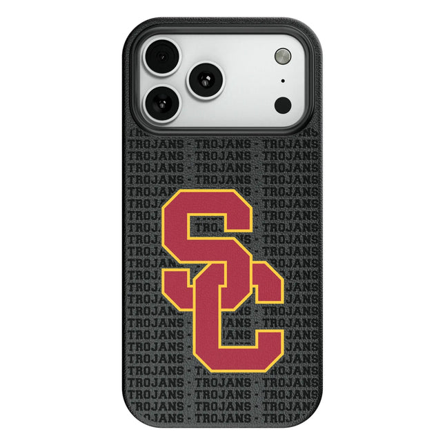 University of Southern California Trojans Text Backdrop MagSafe Compatible Phone Case for Apple iPhone