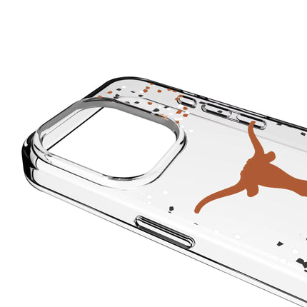 University of Texas Longhorns Confetti Clear Phone Case for Apple iPhone
