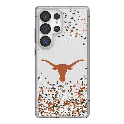 University of Texas Longhorns Confetti Clear Phone Case for Samsung Galaxy