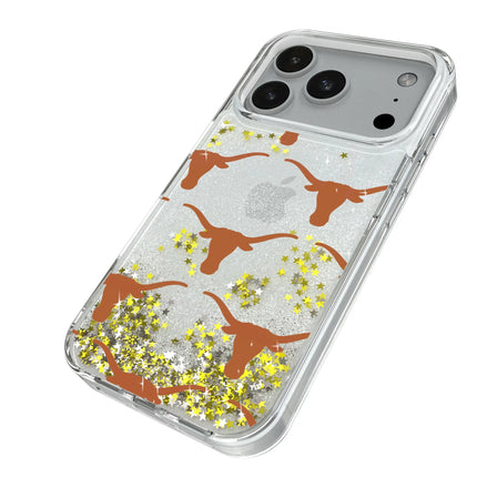 University of Texas Longhorns Fashion Pattern Glitter Phone Case for Apple iPhone
