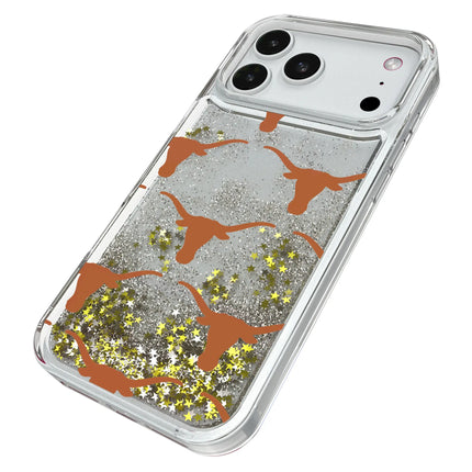 University of Texas Longhorns Fashion Pattern Glitter Phone Case for Apple iPhone