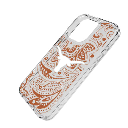 University of Texas Longhorns Paisley Clear Phone Case for Apple iPhone