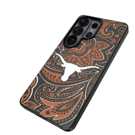 University of Texas Longhorns Paisley MagSafe Compatible Phone Case for Samsung Galaxy