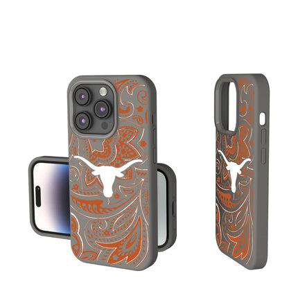 University of Texas Longhorns Paisley Soft Touch Phone Case for Apple iPhone