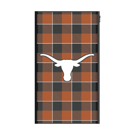 University of Texas Longhorns Plaid 5000mAh Flat Powerbank