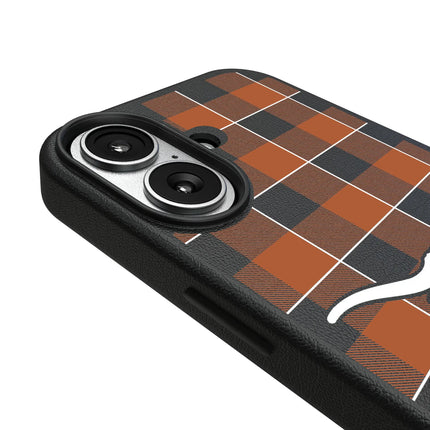 University of Texas Longhorns Plaid MagSafe Compatible Phone Case for Apple iPhone