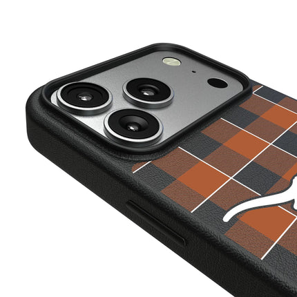 University of Texas Longhorns Plaid MagSafe Compatible Phone Case for Apple iPhone
