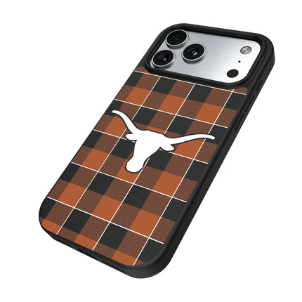 University of Texas Longhorns Plaid MagSafe Compatible Phone Case for Apple iPhone
