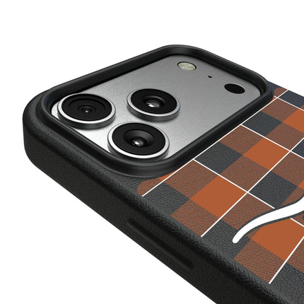 University of Texas Longhorns Plaid MagSafe Compatible Phone Case for Apple iPhone
