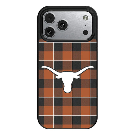University of Texas Longhorns Plaid MagSafe Compatible Phone Case for Apple iPhone