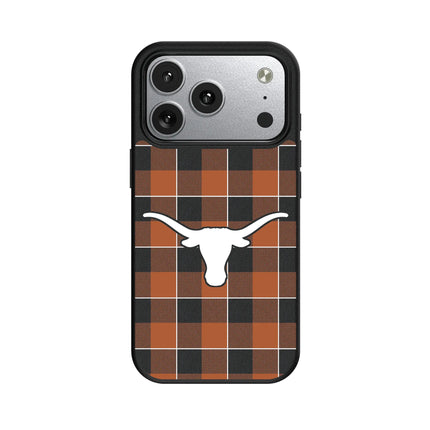 University of Texas Longhorns Plaid MagSafe Compatible Phone Case for Apple iPhone