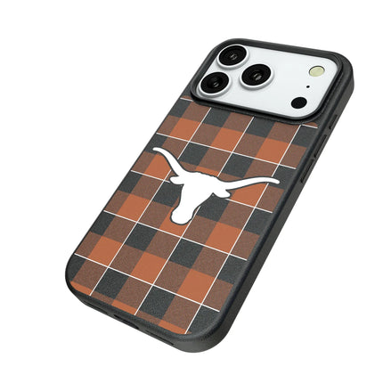 University of Texas Longhorns Plaid MagSafe Compatible Phone Case for Apple iPhone