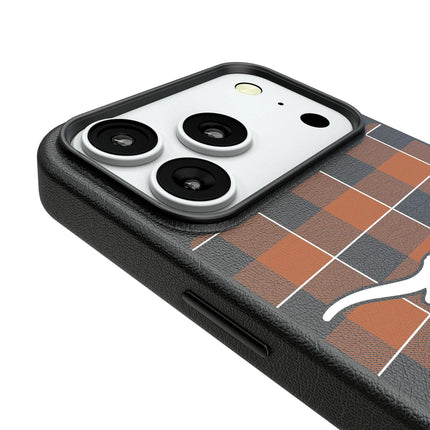 University of Texas Longhorns Plaid MagSafe Compatible Phone Case for Apple iPhone