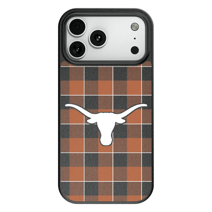 University of Texas Longhorns Plaid MagSafe Compatible Phone Case for Apple iPhone