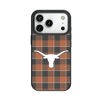 University of Texas Longhorns Plaid MagSafe Compatible Phone Case for Apple iPhone