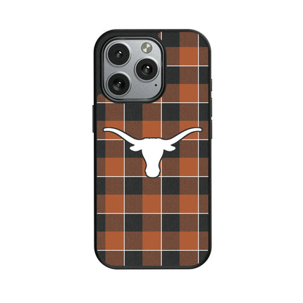 University of Texas Longhorns Plaid MagSafe Compatible Phone Case for Apple iPhone
