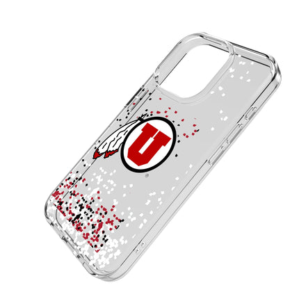 University of Utah Utes Confetti Clear Phone Case for Apple iPhone