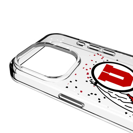 University of Utah Utes Confetti Clear Phone Case for Apple iPhone