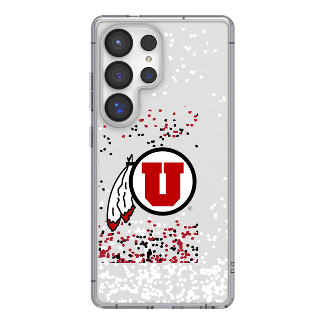 University of Utah Utes Confetti Clear Phone Case for Samsung Galaxy