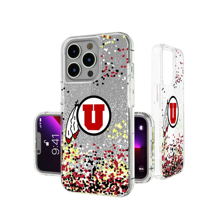 University of Utah Utes Confetti Glitter Phone Case for Apple iPhone