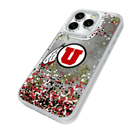University of Utah Utes Confetti Glitter Phone Case for Apple iPhone
