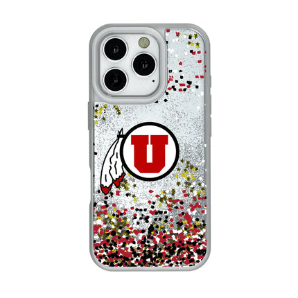 University of Utah Utes Confetti Glitter Phone Case for Apple iPhone