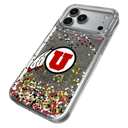 University of Utah Utes Confetti Glitter Phone Case for Apple iPhone