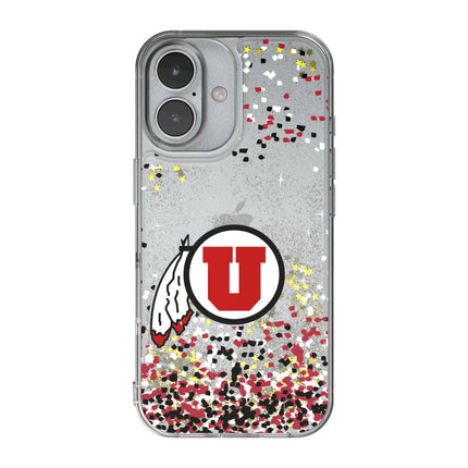 University of Utah Utes Confetti Glitter Phone Case for Apple iPhone