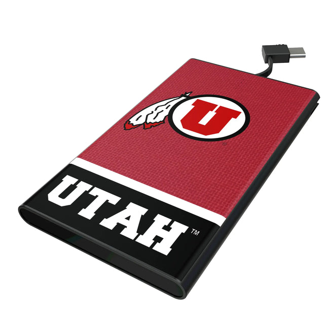 University of Utah Utes Endzone Solid 5000mAh Flat Powerbank