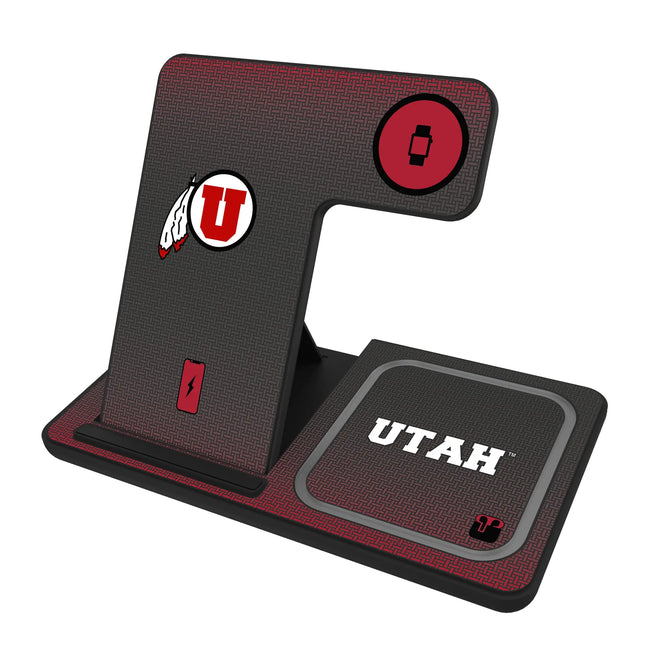 University of Utah Utes Linen 3 in 1 Charging Station
