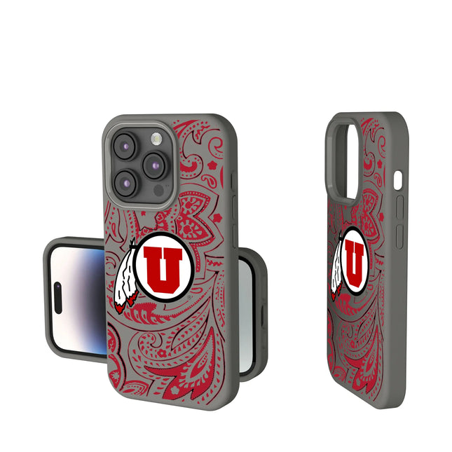 University of Utah Utes Paisley Soft Touch Phone Case for Apple iPhone