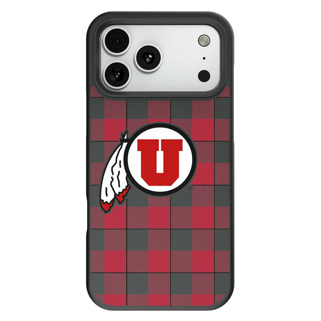 University of Utah Utes Plaid Bump Phone Case for Apple iPhone