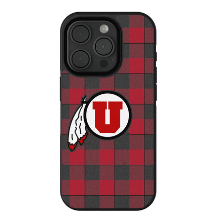 University of Utah Utes Plaid Bump Phone Case for Apple iPhone