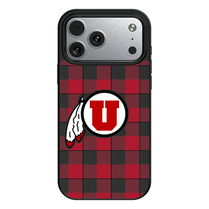 University of Utah Utes Plaid MagSafe Compatible Phone Case for Apple iPhone
