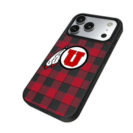 University of Utah Utes Plaid MagSafe Compatible Phone Case for Apple iPhone