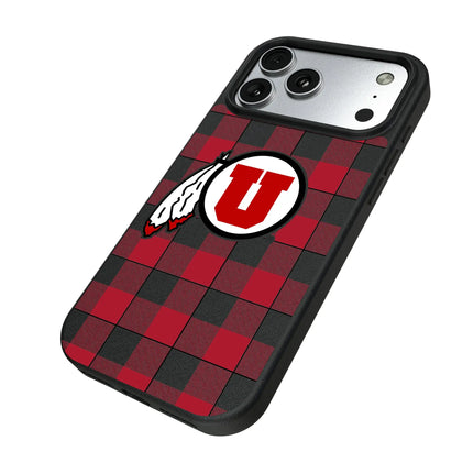 University of Utah Utes Plaid MagSafe Compatible Phone Case for Apple iPhone