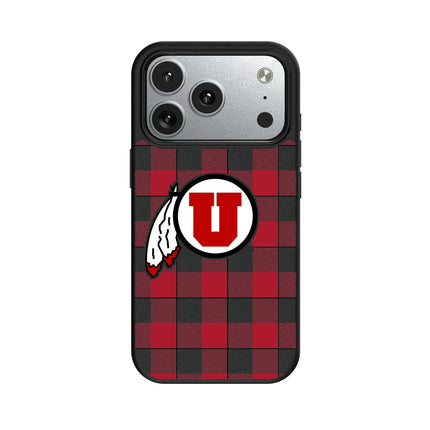 University of Utah Utes Plaid MagSafe Compatible Phone Case for Apple iPhone