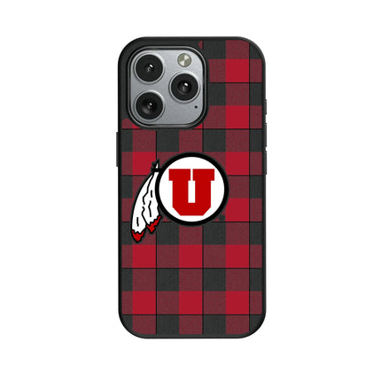 University of Utah Utes Plaid MagSafe Compatible Phone Case for Apple iPhone
