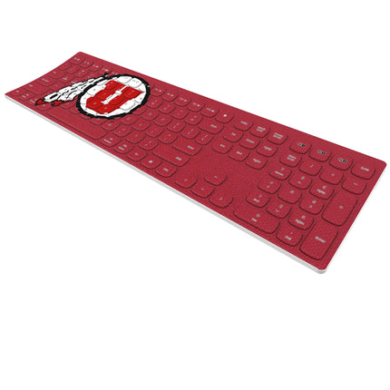 University of Utah Utes Solid Curved Wireless Keyboard