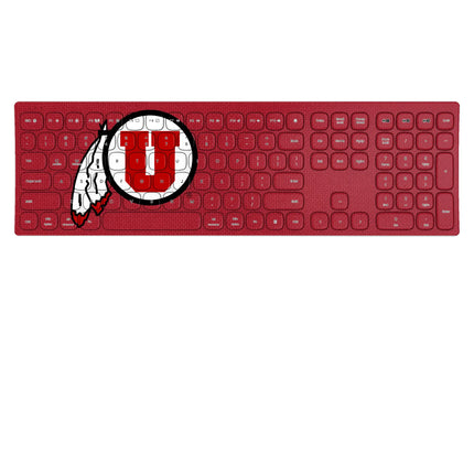 University of Utah Utes Solid Curved Wireless Keyboard