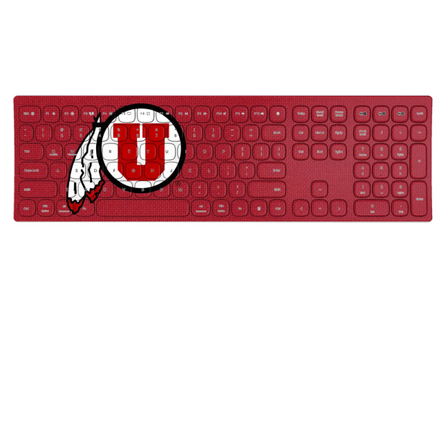 University of Utah Utes Solid Curved Wireless Keyboard