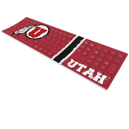 University of Utah Utes Stripe Curved Wireless Keyboard