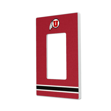 University of Utah Utes Stripe Hidden-Screw Light Switch Plate