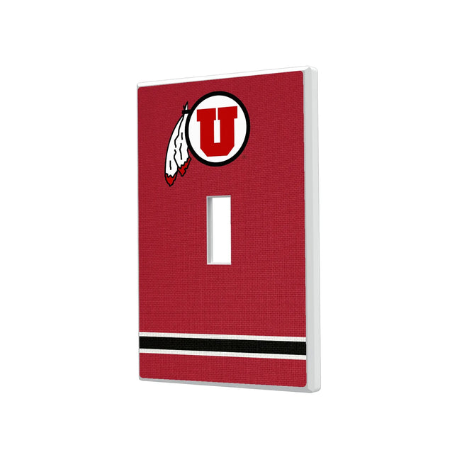 University of Utah Utes Stripe Hidden-Screw Light Switch Plate