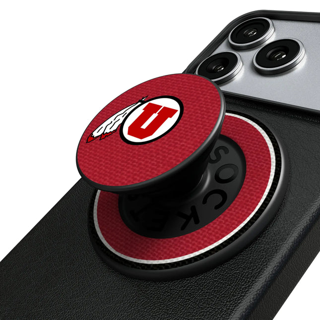 University of Utah Utes Stripe PopSockets Magnetic Phone Grip and Stand