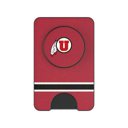 University of Utah Utes Stripe PopSockets MagSafe-Compatible PopWallet+